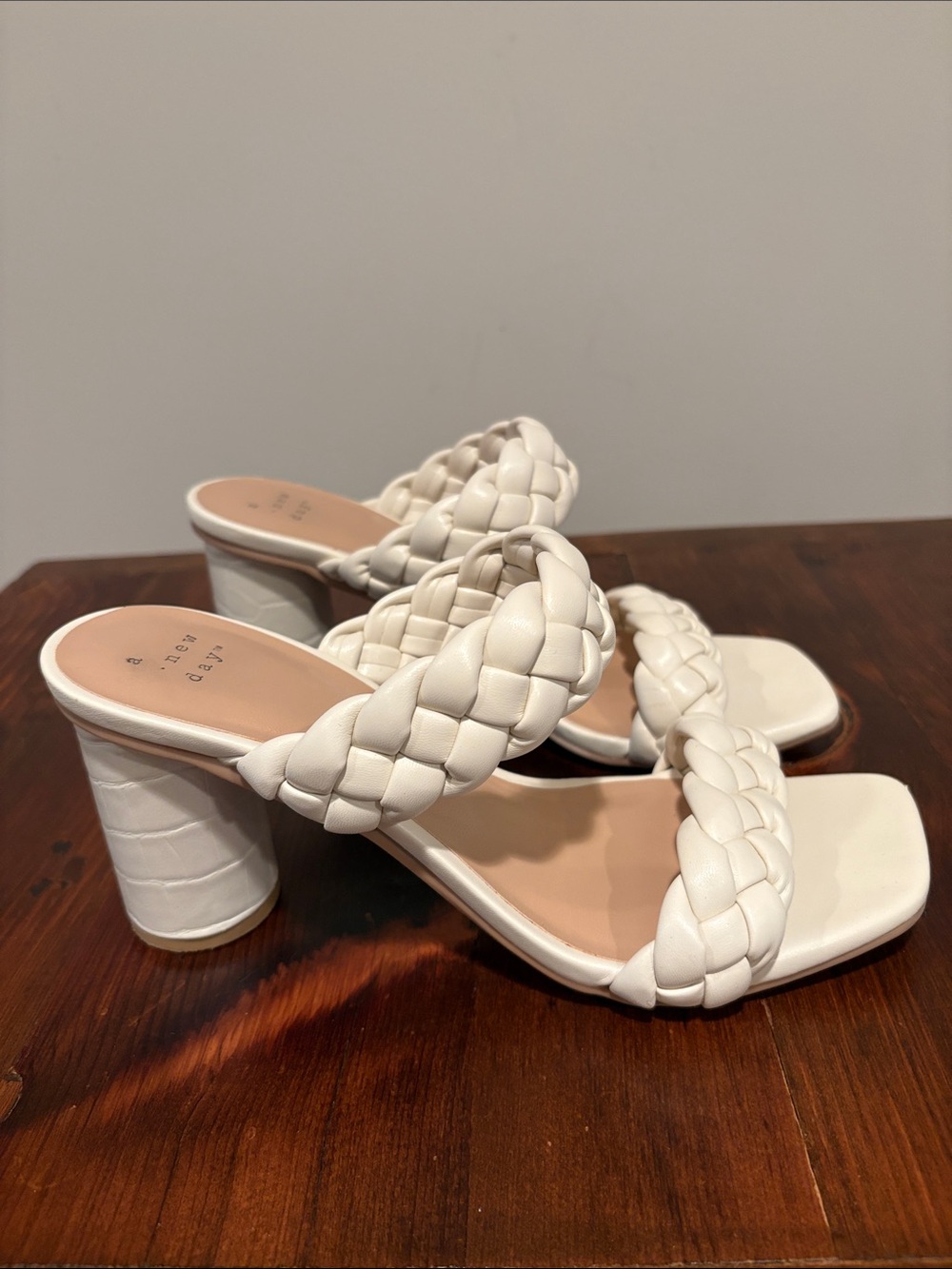 A New Day Basil Heels Braided Strap Size 7